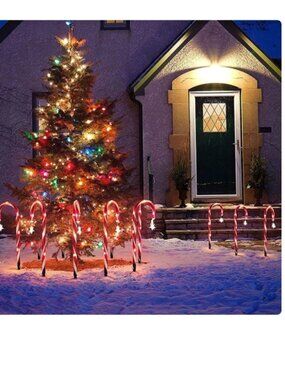 Solar Candy Cane Lights